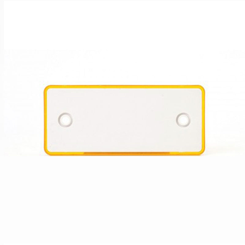 Catadioptru / Reflector galben cu orificiu de montare, 9 x 4cm