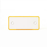 Catadioptru / Reflector galben cu orificiu de montare, 9 x 4cm