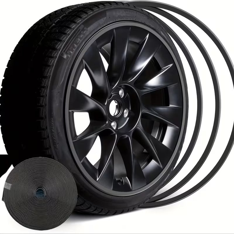 Banda de protectie pentru jante cu lipire dubla - 8m, culoare negru