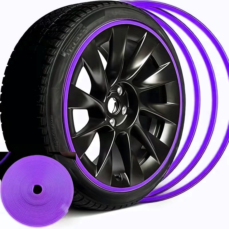 Banda de protectie pentru jante cu lipire dubla - 8m, culoare mov