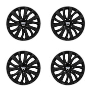 Set 4 capace roti potrivite jantelor de 15 inch compatibile DACIA, Model - 345 Black Edition