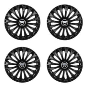 Set 4 capace 15 inch // DINO, compatibil cu gama auto DACIA,negru