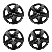 Set 4 capace roti potrivite jantelor de 15 inch compatibile DACIA, Model 340 Black