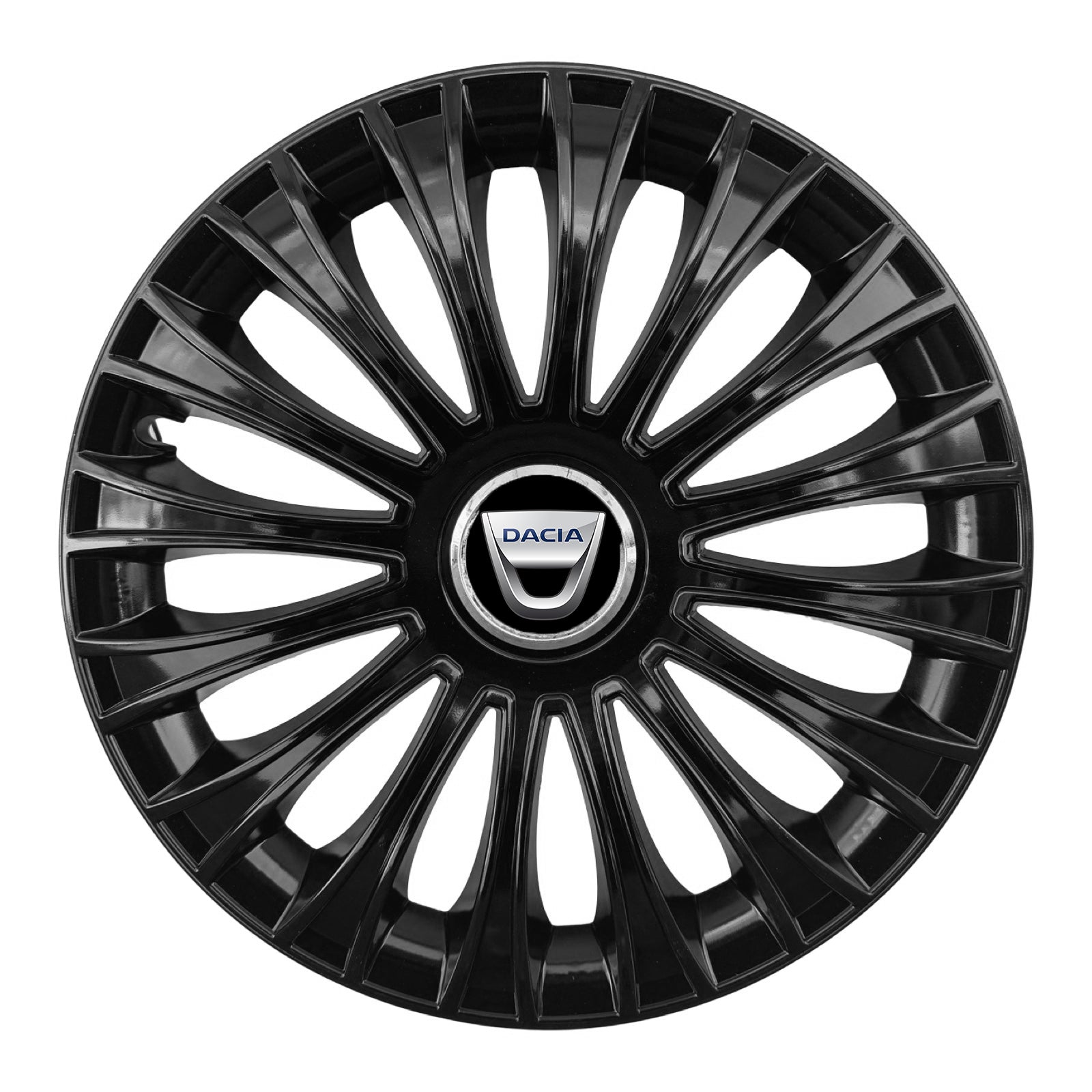 Set 4 capace 15 inch // DINO, compatibil cu gama auto DACIA,negru