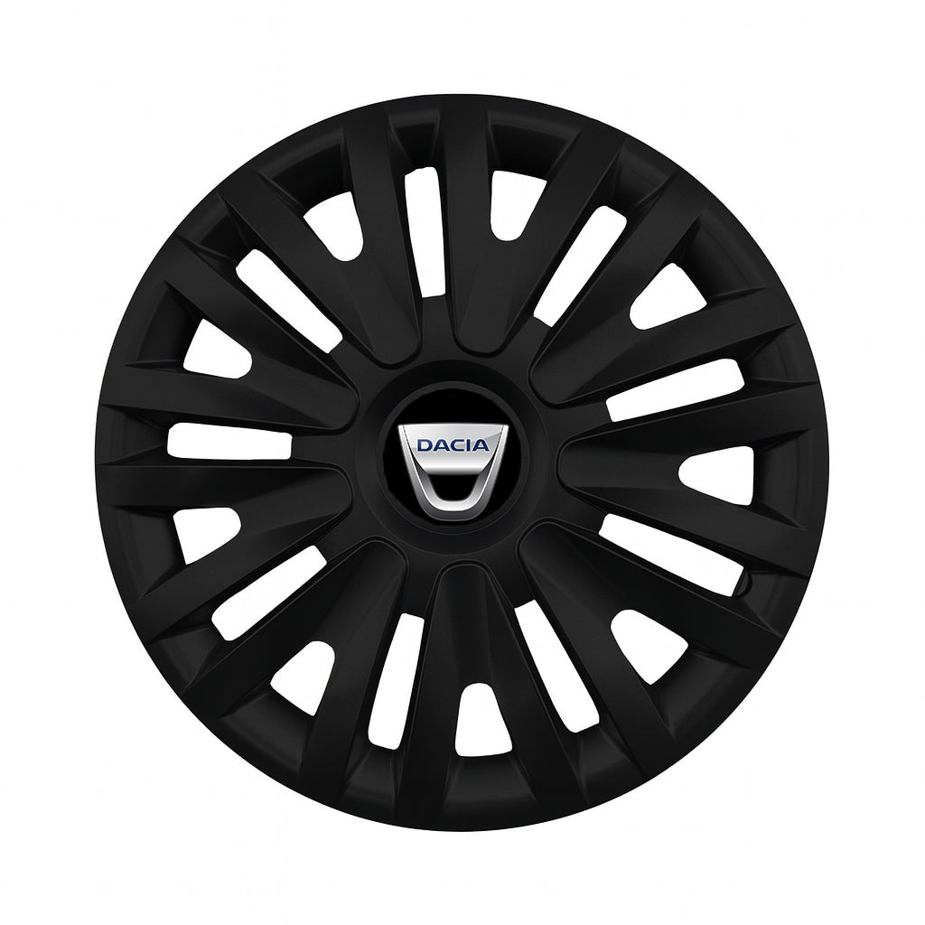 Set 4 capace roti potrivite jantelor de 16 inch compatibile DACIA, Model 412 Black