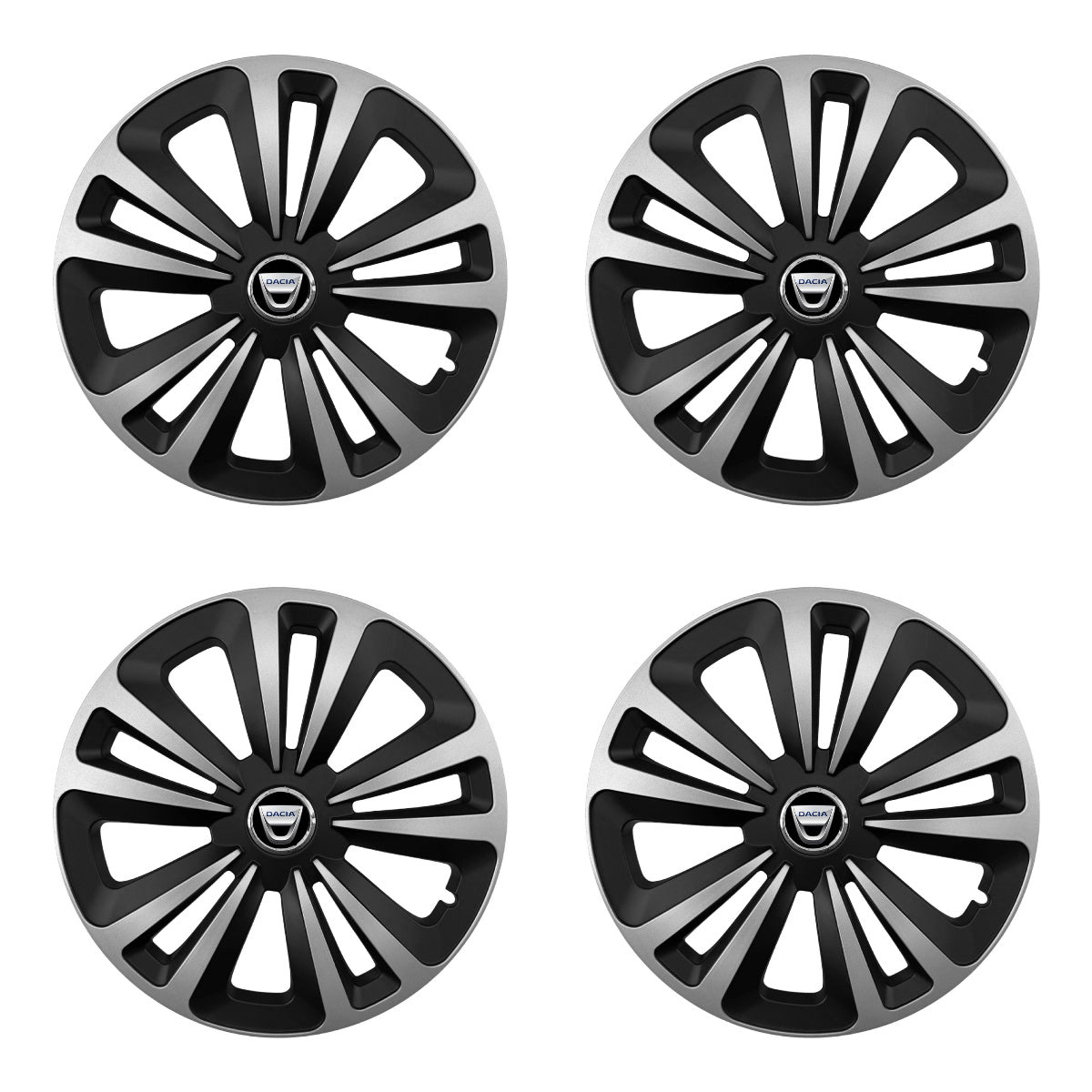 Set 4 capace 15 inch // Grafit TERRA II, compatibil cu gama auto DACIA,bi-color