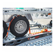 Chingă cu prindere în 3 puncte pentru fixarea mașinii pe platformă