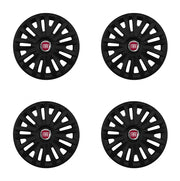 Set 4 capace roti potrivite jantelor de 16 inch compatibile FIAT, Model 412 Black