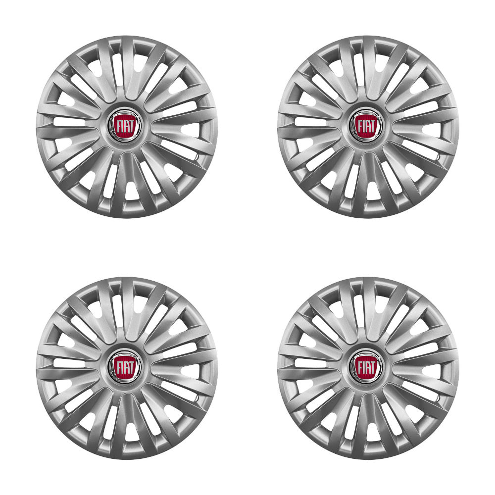 Set 4 capace roti potrivite jantelor de 14 inch compatibile FIAT 500, Punto, Bravo, Albea, Tipo, Stilo, Model - 217