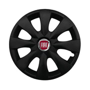 Set 4 capace roti potrivite jantelor de 15 inch compatibile FIAT, Model - 316 Black Edition