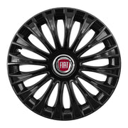 Set 4 capace 16 inch // DINO, compatibil cu gama auto FIAT,negru
