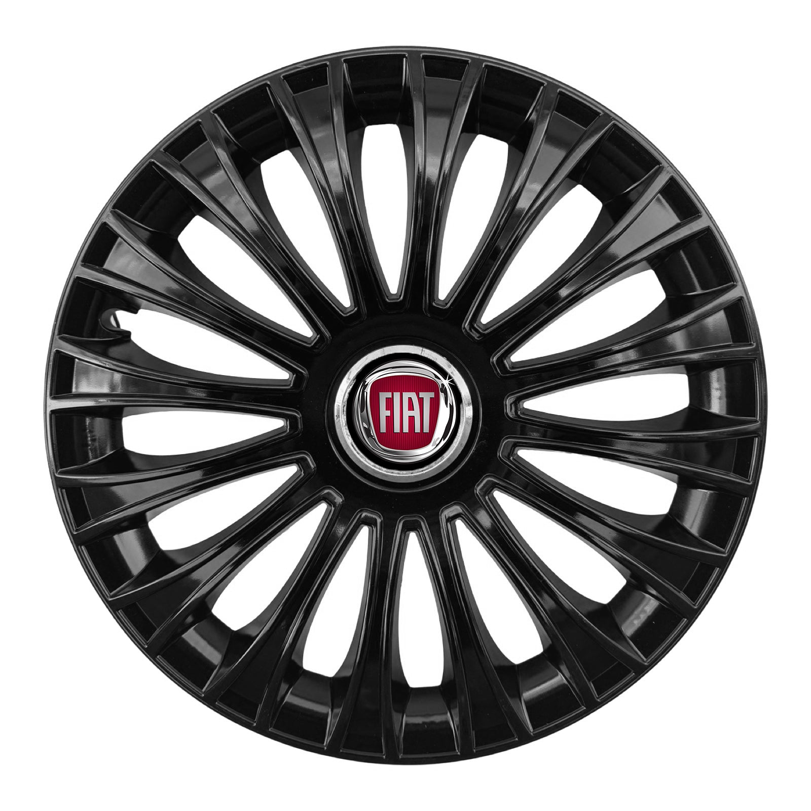 Set 4 capace 15 inch // DINO, compatibil cu gama auto FIAT,negru