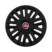 Set 4 capace roti potrivite jantelor de 16 inch compatibile FIAT, Model 412 Black