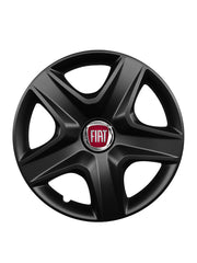 Set 4 capace roti potrivite jantelor de 15 inch compatibile FIAT, Model 340 Black