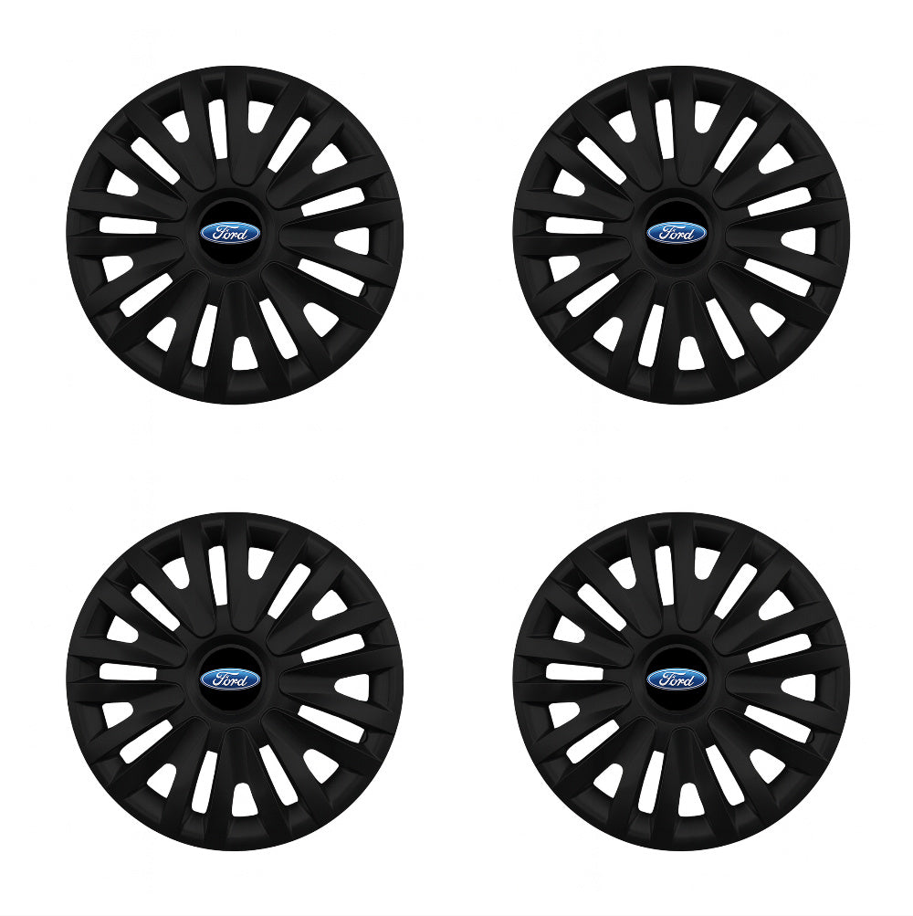 Set 4 capace roti potrivite jantelor de 16 inch compatibile FORD, Model 412 Black