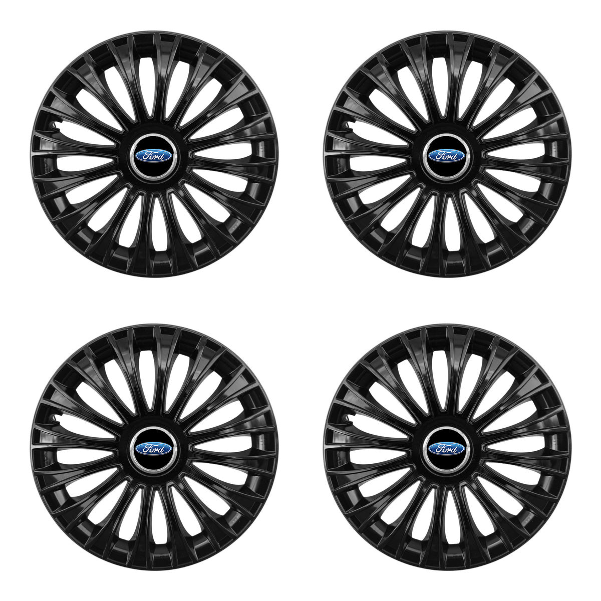 Set 4 capace 16 inch // DINO, compatibil cu gama auto FORD,negru