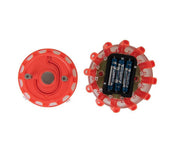 Girofar LED, 12 LED-uri ultra-stralucitoare, 3 x SMD-uri albe, 9 functii, efect rotativ 360°, rezistent la apa, montare cu magnet si carlig