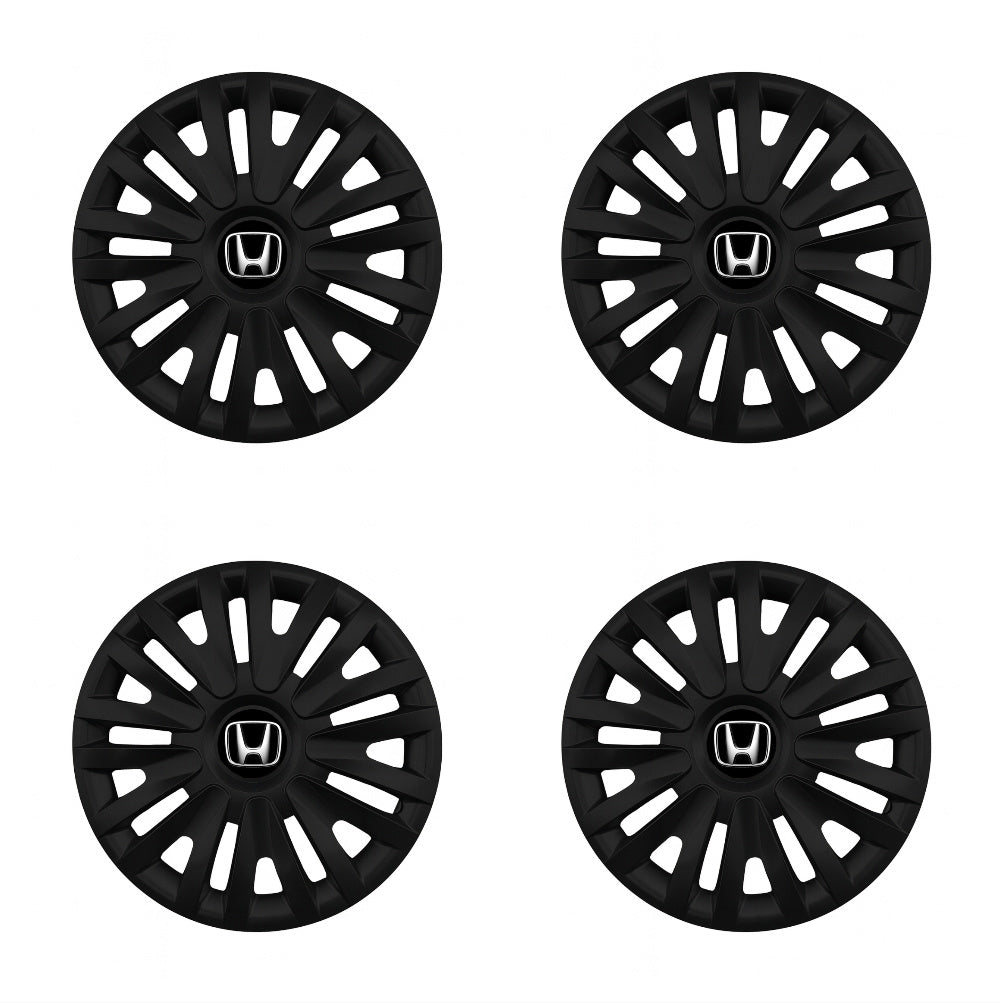 Set 4 capace roti potrivite jantelor de 14 inch compatibile HONDA, Model - 217 Black