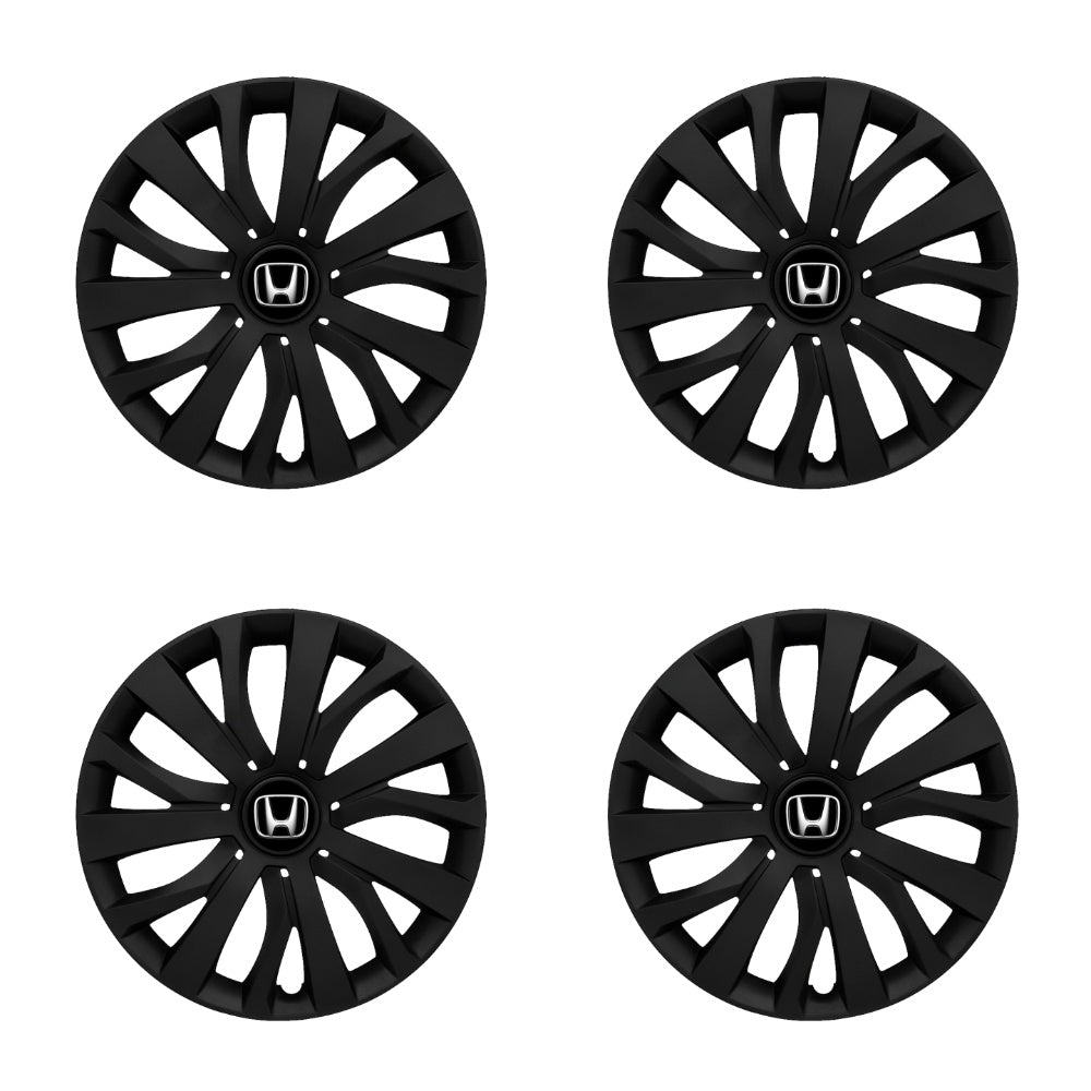 Set 4 capace roti potrivite jantelor de 16 inch compatibile HONDA, Model - 432 Black Edition