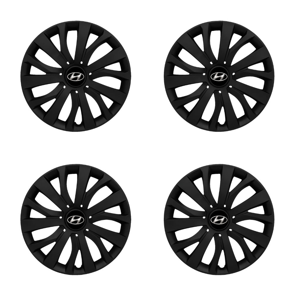 Set 4 capace roti potrivite jantelor de 16 inch compatibile HYUNDAI, Model - 432 Black Edition