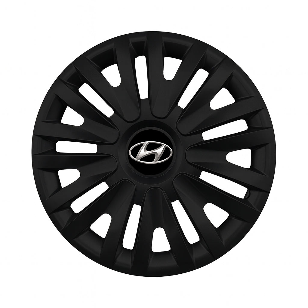 Set 4 capace roti potrivite jantelor de 16 inch compatibile HYUNDAI, Model 412 Black