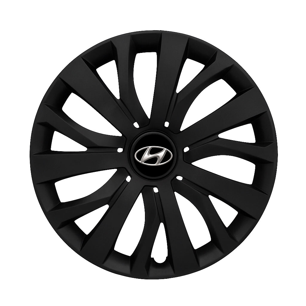 Set 4 capace roti potrivite jantelor de 16 inch compatibile HYUNDAI, Model - 432 Black Edition
