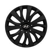 Set 4 capace roti potrivite jantelor de 15 inch compatibile HYUNDAI, Model - 345 Black Edition