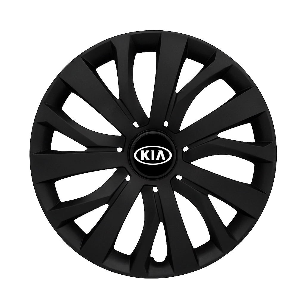 Set 4 capace roti potrivite jantelor de 16 inch compatibile KIA, Model - 432 Black Edition