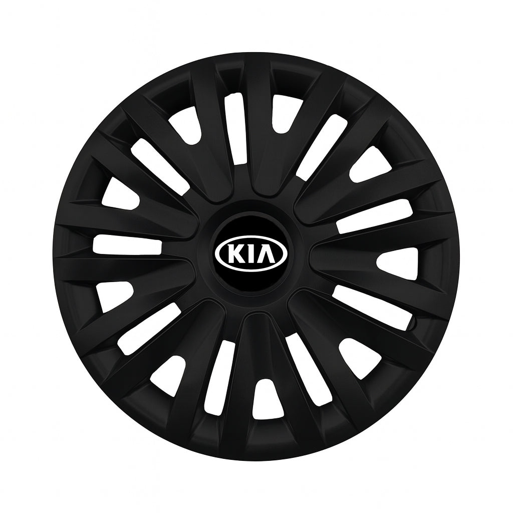 Set 4 capace roti potrivite jantelor de 16 inch compatibile KIA, Model 412 Black