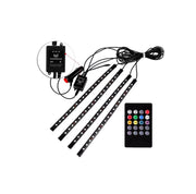 KIT Banda LED auto RGB, lumini ambientale, telecomanda, jocuri lumini