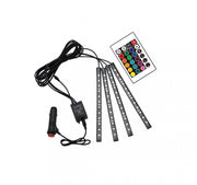 KIT Banda LED auto RGB, lumini ambientale, telecomanda, jocuri lumini