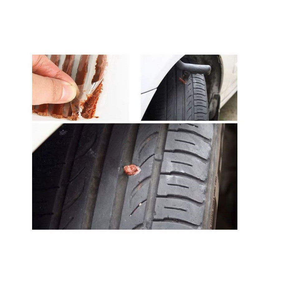 Kit vulcanizare auto la rece cu snur si adeziv cauciuc reparare anvelope tubeless