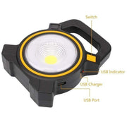 Lampa led portabila COB, incarcare USB, incarcare solara