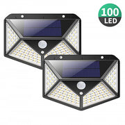 Lampa solara 100 LED-uri 2200 mAh, cu senzor de miscare