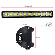 Led Bar COB AutoSSF ®, 7000lm, 55 cm / 22 inch, 270W, 8 chip-uri LED, 12V / 24V, Combo - Flood si Spot Beam, Suporti Prindere Inclusi, utilizare la offroad, camioane, utilaje, barci