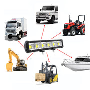 Led Bar COB AutoSSF ®, 9800lm, 75 cm / 30 inch, 378W, 8 chip-uri LED, 12V / 24V, Combo - Flood si Spot Beam, Suporti Prindere Inclusi, utilizare la offroad, camioane, utilaje, barci