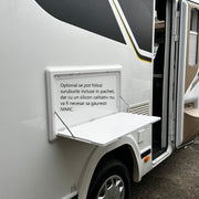 Masuta rulota, autorulota, caravan, AutoSSF® Smart Clip – Pliabilă, fără găurire, mereu pregătită, 80x45 cm, alb