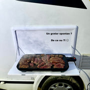 Masuta rulota, autorulota, caravan, AutoSSF® Smart Clip – Pliabilă, fără găurire, mereu pregătită, 80x45 cm, alb