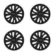 Set 4 capace roti potrivite jantelor de 15 inch compatibile MAZDA, Model - 345 Black Edition