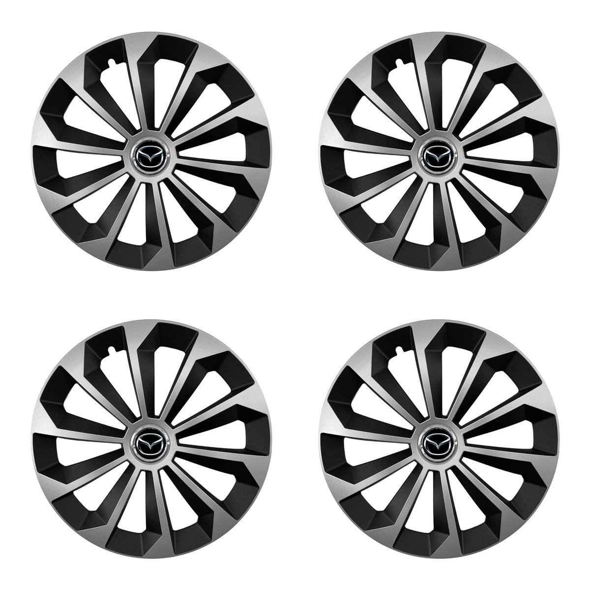 Set 4 capace 15 inch // Grafit FAME II, compatibil cu gama auto MAZDA,bi-color