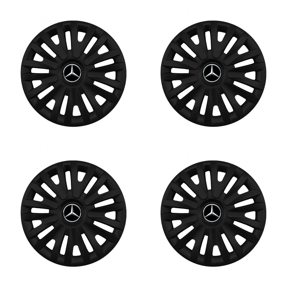 Set 4 capace roti potrivite jantelor de 16 inch compatibile MERCEDES, Model 412 Black