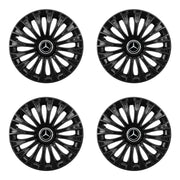 Set 4 capace 16 inch // DINO, compatibil cu gama auto MERCEDES,negru