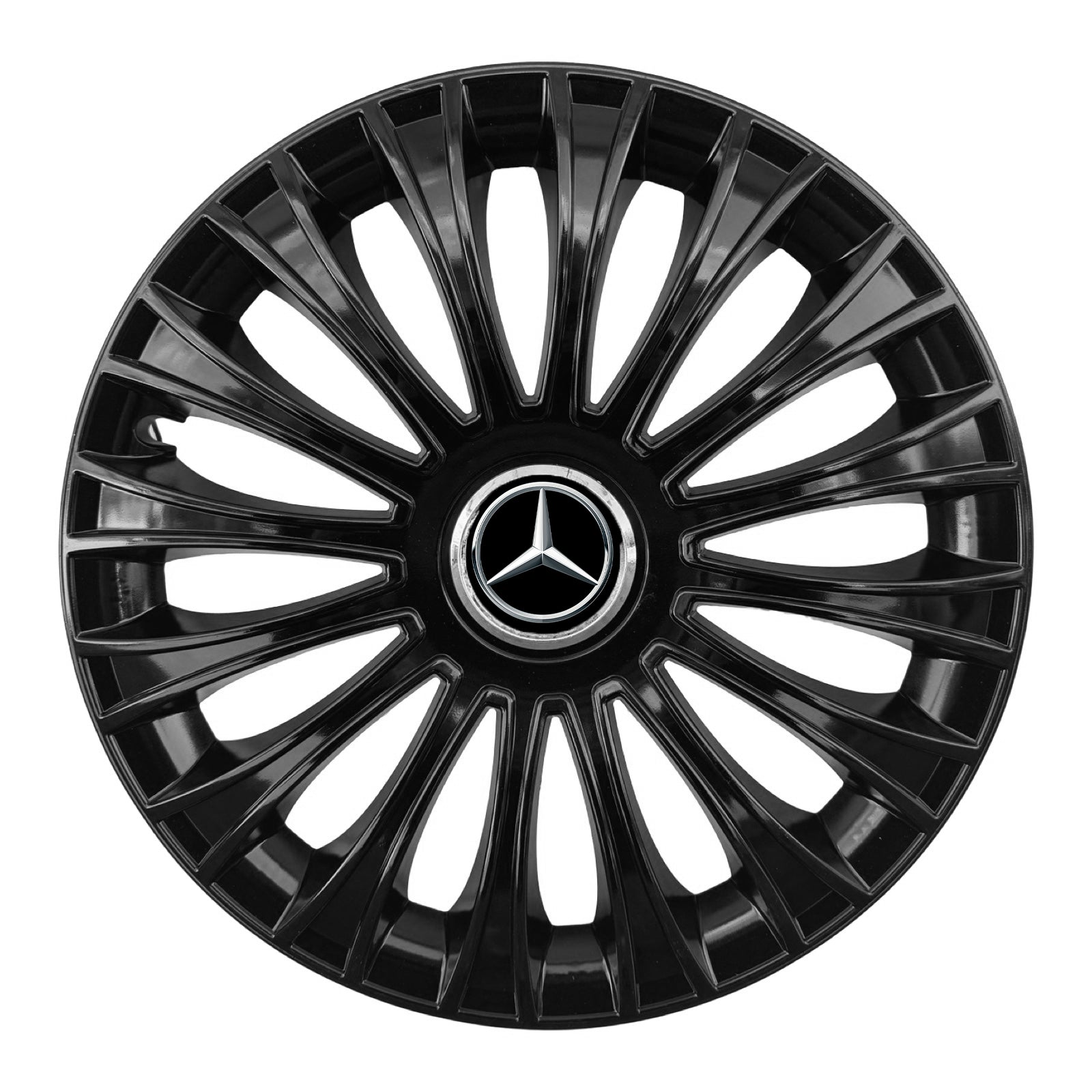 Set 4 capace 16 inch // DINO, compatibil cu gama auto MERCEDES,negru