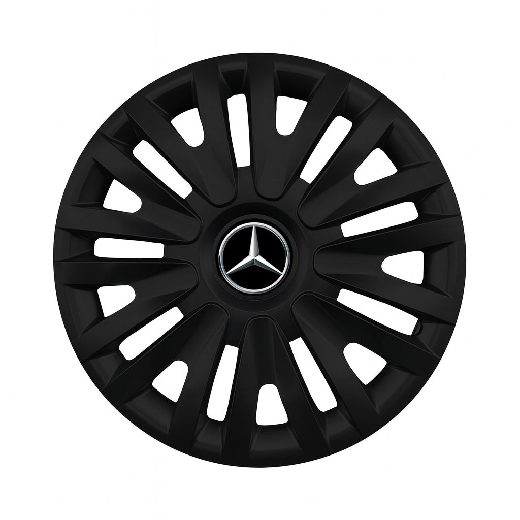 Set 4 capace roti potrivite jantelor de 16 inch compatibile MERCEDES, Model 412 Black