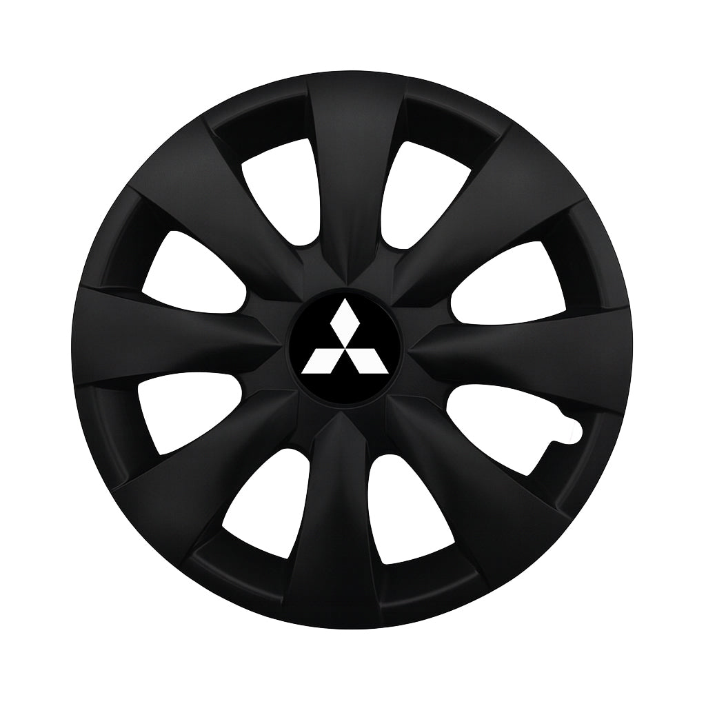 Set 4 capace roti potrivite jantelor de 15 inch compatibile MITSUBISHI, Model - 316 Black Edition