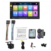 MP5 Player 7023, 2DIN, Ecran HD Touch 7 inch, Camera Marsarier, Comenzi volan, MirrorLink, Bluetooth 4.2, AUX, USB, MicroSD, Negru