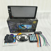 MP5 Player 7023, 2DIN, Ecran HD Touch 7 inch, Camera Marsarier, Comenzi volan, MirrorLink, Bluetooth 4.2, AUX, USB, MicroSD, Negru