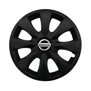Set 4 capace roti potrivite jantelor de 15 inch compatibile NISSAN, Model - 316 Black Edition