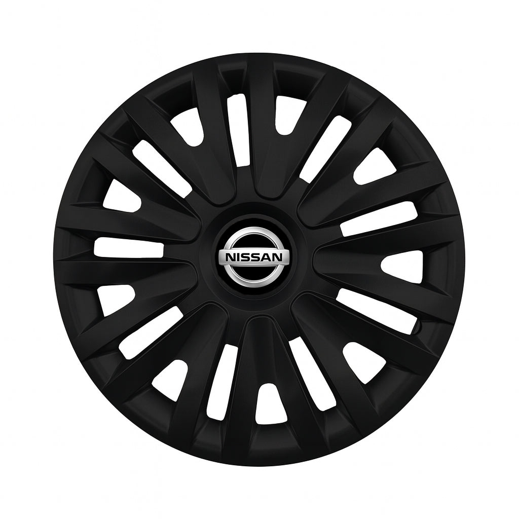 Set 4 capace roti potrivite jantelor de 16 inch compatibile NISSAN, Model 412 Black