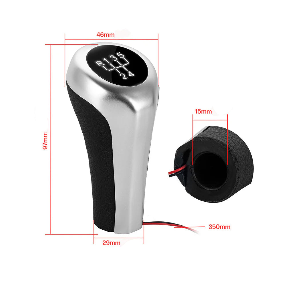 Nuca schimbator BMW cu LED, compatibil BMW E30, E36, E46, E39, X1, X3, X5, E90, E91 finisaj premium-5 viteze